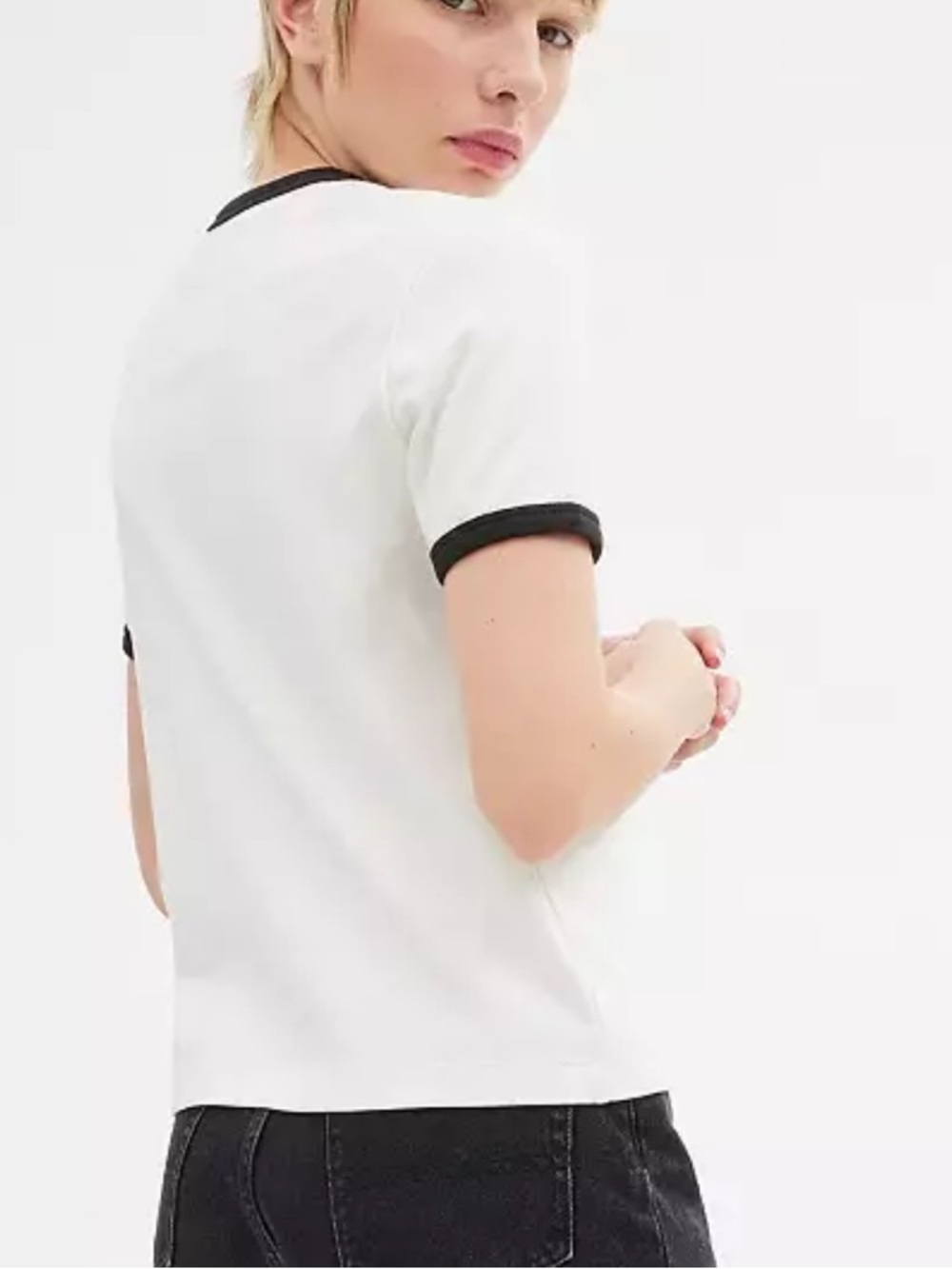 Coach White Ringer Tee with Black Trim Medium NWOT - Picture 8 of 9